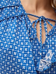 Monsoon Blue Iggy Floral Print Blouse - Image 3 of 5