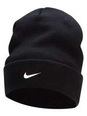 Nike Black Peak Standard Cuff Metal Swoosh Beanie - Image 1 of 2