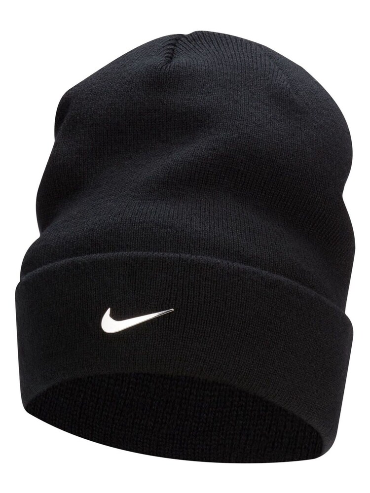 Nike Black Peak Standard Cuff Metal Swoosh Beanie - Image 1 of 2