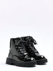 River Island Black Girls Chunky Hiker Lace-Up Boots - Image 2 of 4