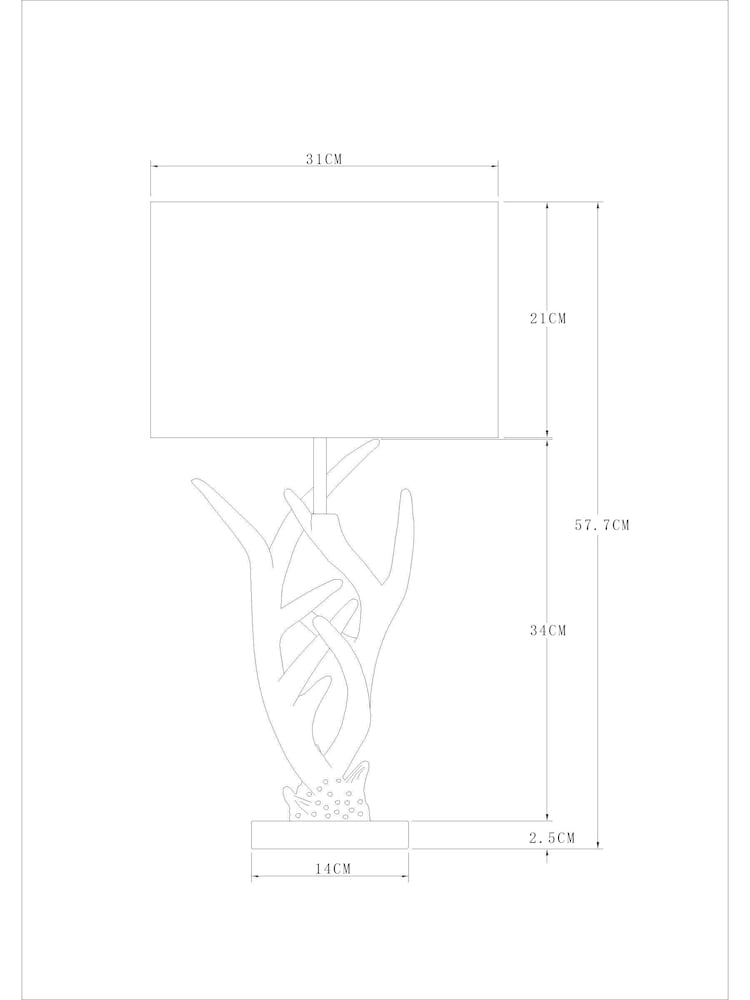 Natural Antler Table Lamp - Image 4 of 4