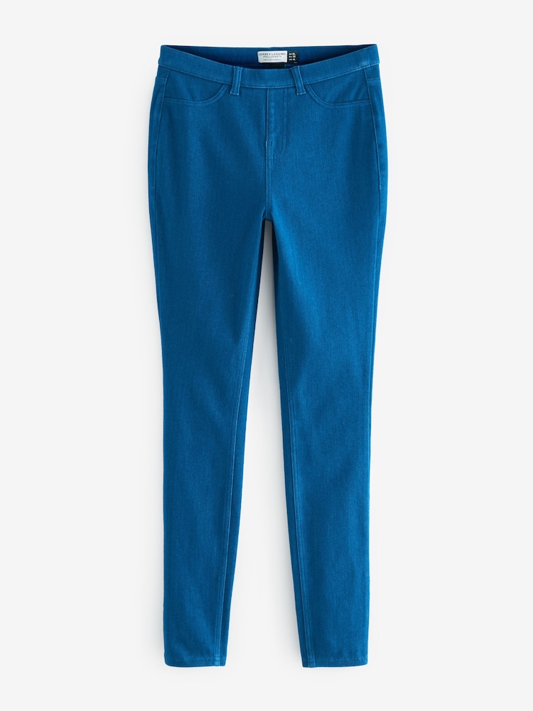 Leuchtend Blau - Denim-Leggings aus Jersey - Bild 1 von 2 Leuchtend Blau - Denim-Leggings aus Jersey - Bild 1 von 2