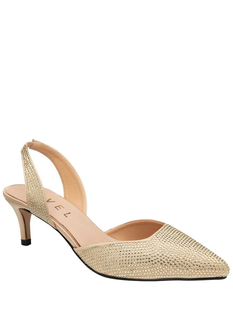 Ravel Satin & Diamante Kitten-Heel Shoes - 4суретінің 1 суреті