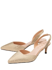 Ravel Satin & Diamante Kitten-Heel Shoes - 4суретінің 2 суреті