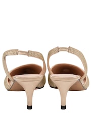 Ravel Satin & Diamante Kitten-Heel Shoes - 4суретінің 3 суреті
