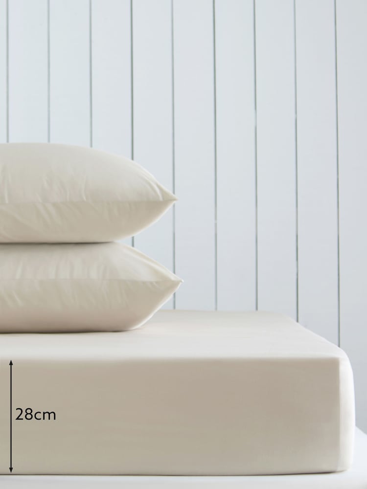 Natural Cotton Rich Fitted Bed Sheet - Image 2 of 2