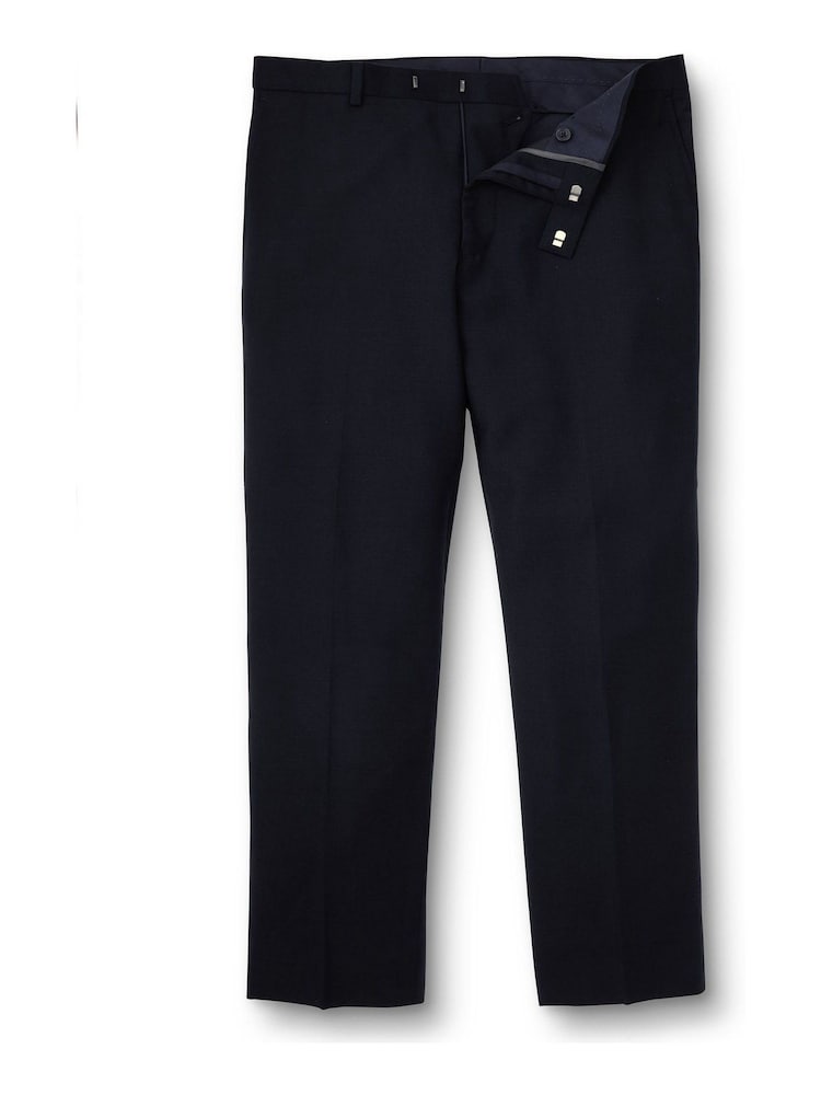 Charles Tyrwhitt Blue Slim Fit Natural Stretch Twill Suit Trousers - Image 4 of 4