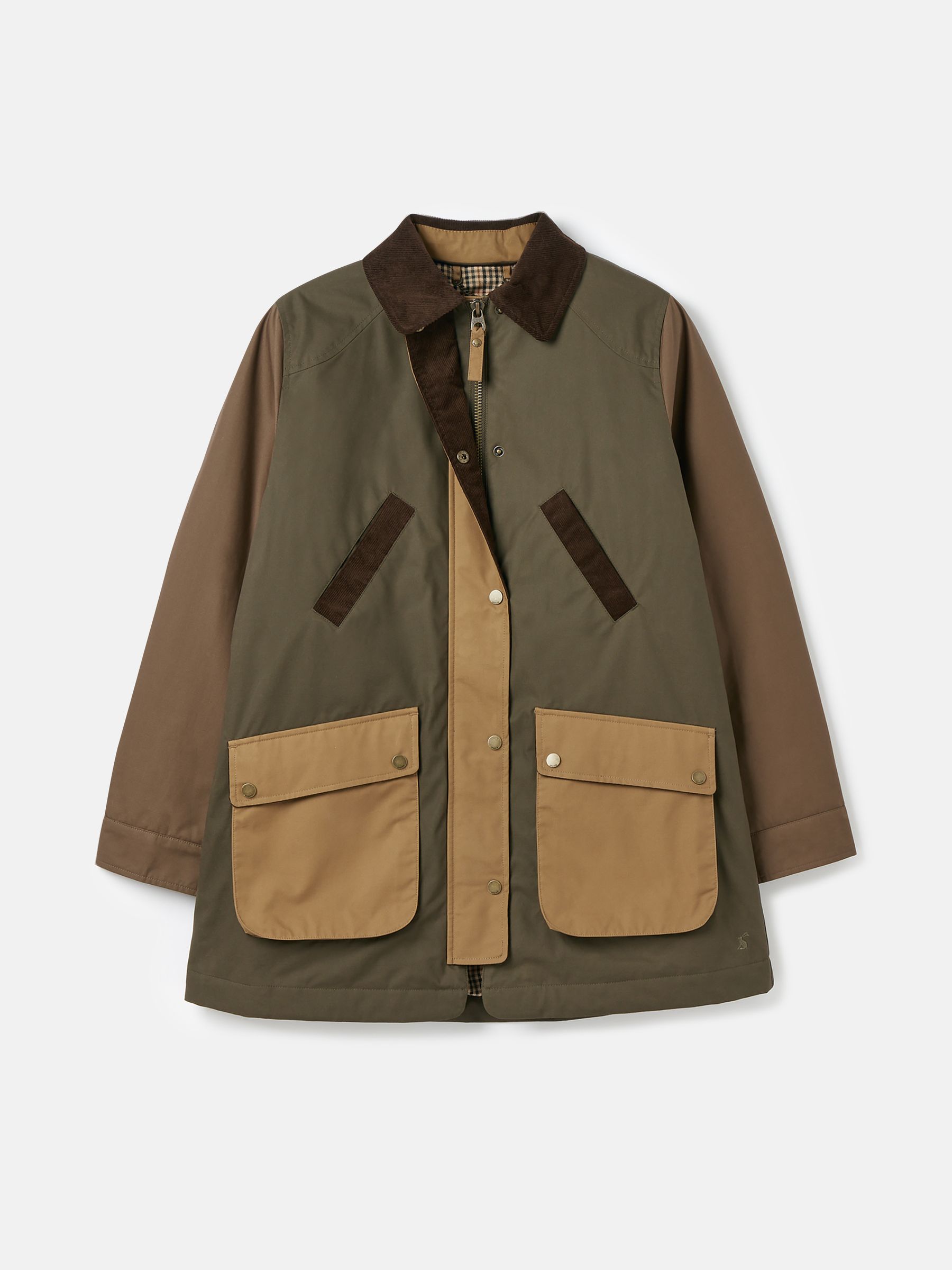 Buy Joules Banbury Brown/Khaki Showerproof Dry Wax Coat from the
