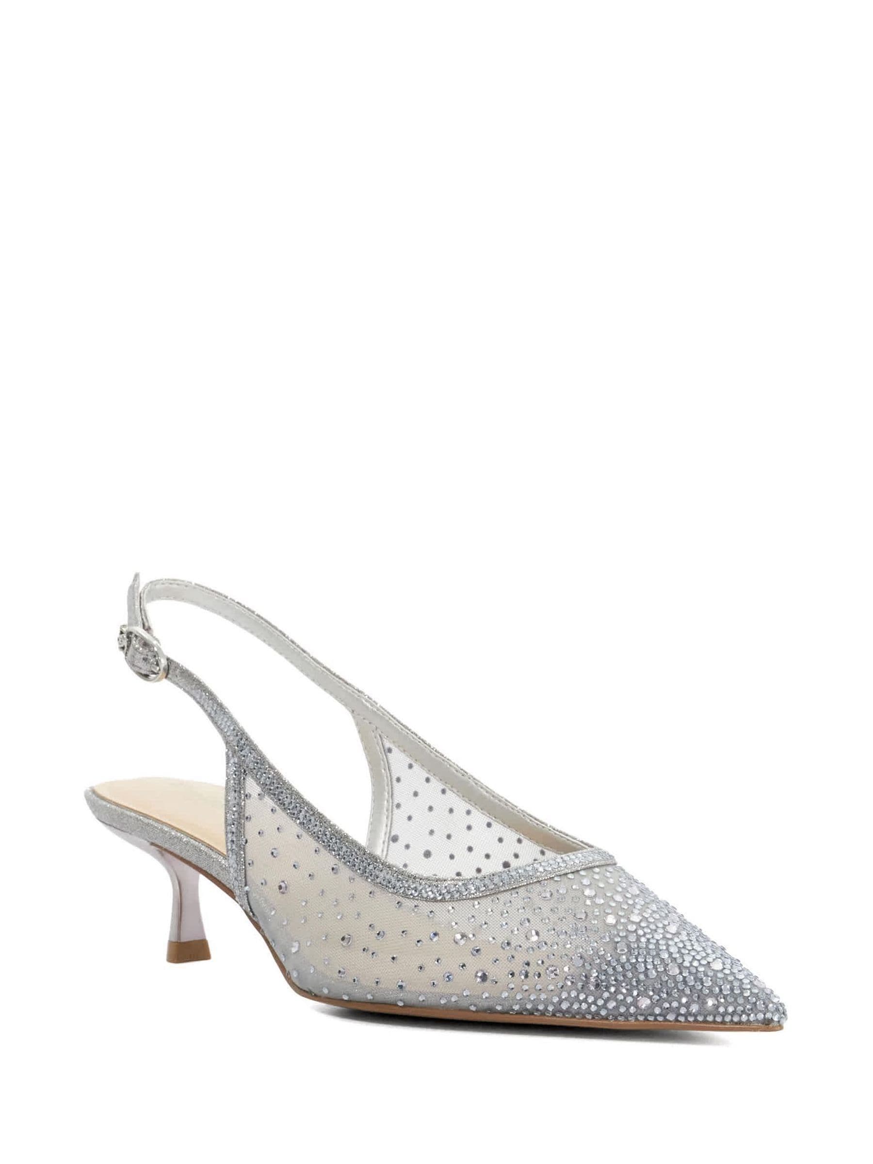 Dune London Women's Grey Standard Fit Cirelle Slingbacks