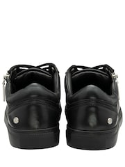 Ravel Black Leather Zip-Up Trainers - Image 3 of 4