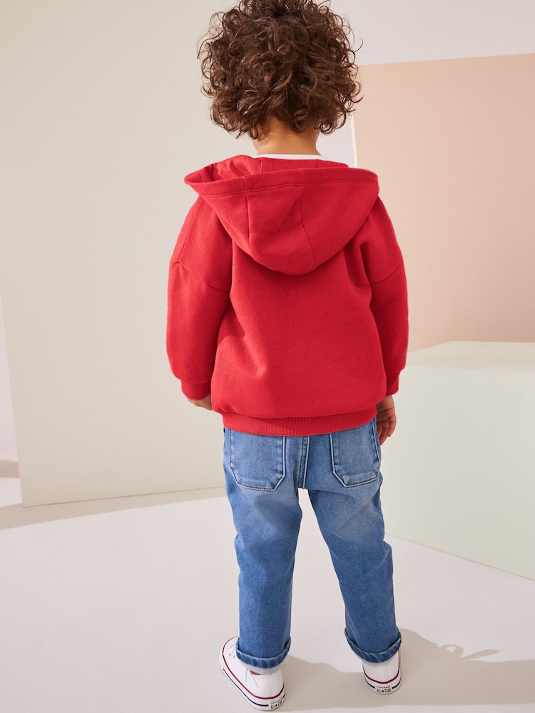 Coral Pink Zip Through Hoodie (3mths-7yrs) - Image 2 of 6