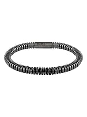 BOSS Black Slice Hematite And Onyx Beaded Bracelet - Image 1 of 3