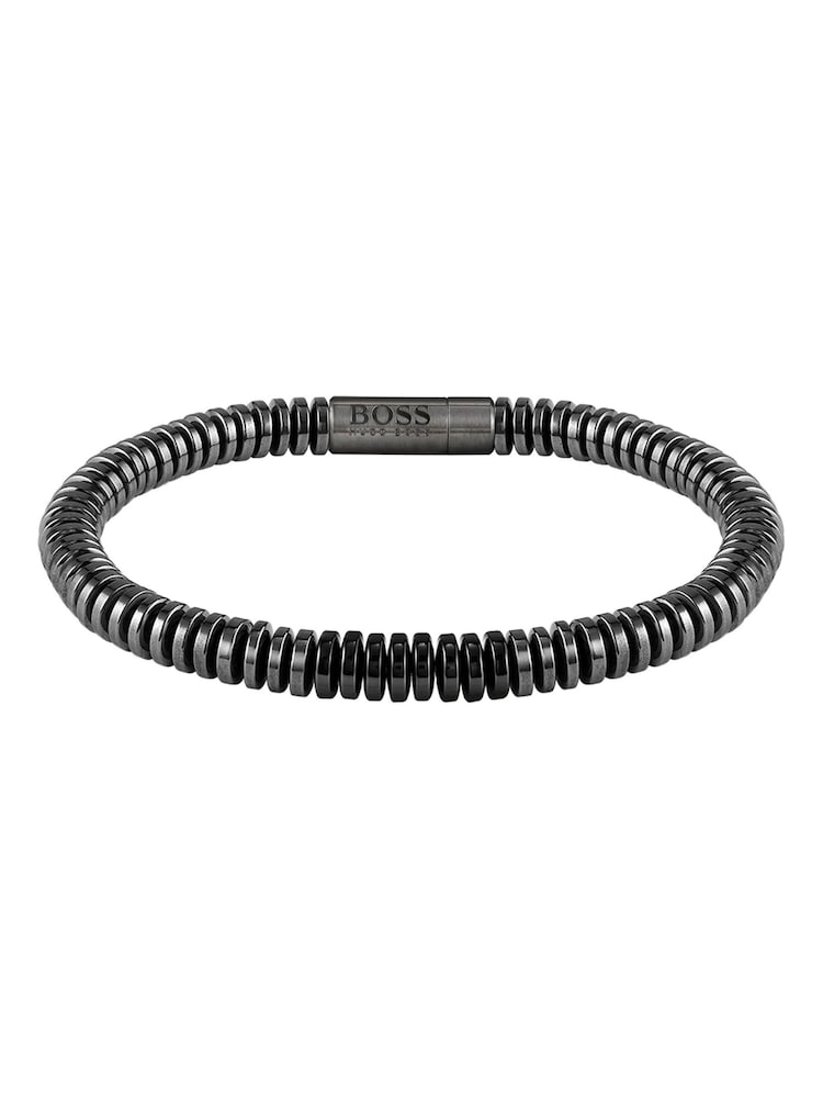 BOSS Black Slice Hematite And Onyx Beaded Bracelet - Image 1 of 3