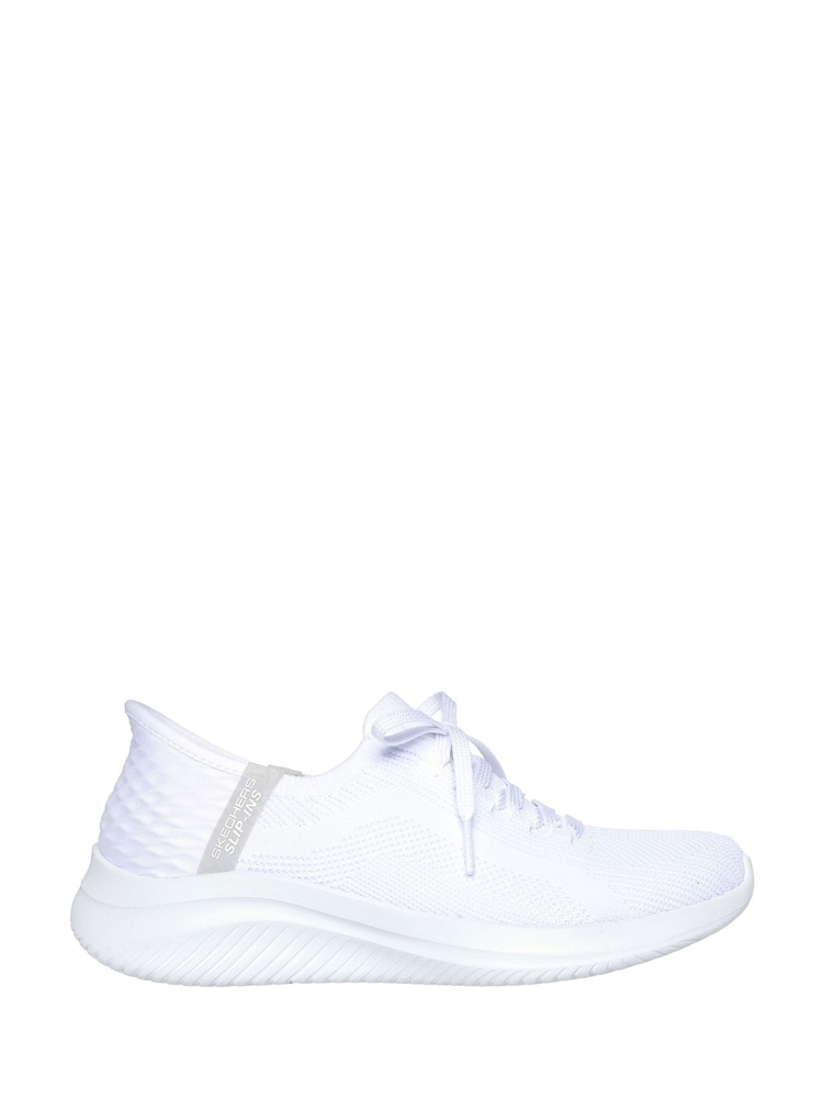 Skechers White Slip-ins: Ultra Flex 3.0 Brilliant Trainers - Image 1 of 5
