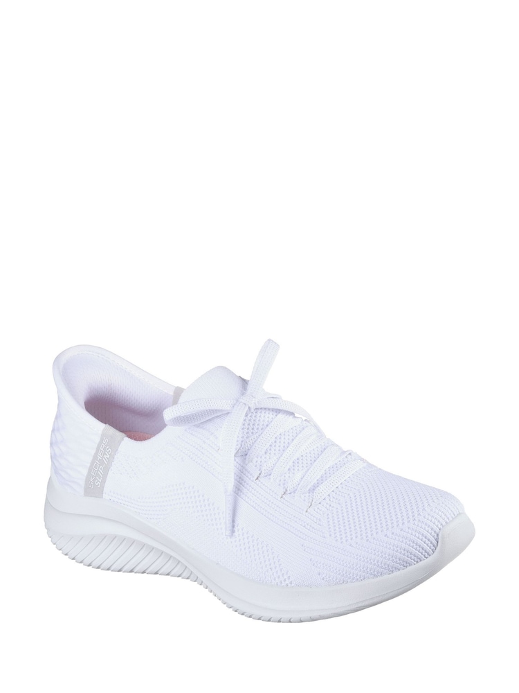 Skechers White Slip-ins: Ultra Flex 3.0 Brilliant Trainers - Image 3 of 5