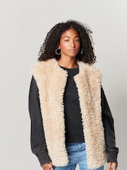 Cream Teddy Borg Gilet - Image 1 of 7