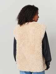 Cream Teddy Borg Gilet - Image 4 of 7