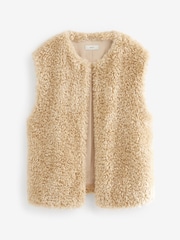 Cream Teddy Borg Gilet - Image 6 of 7