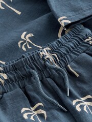 Navy Blue Palms T-Shirt And Shorts Set (3mths-7yrs) - Image 7 of 7