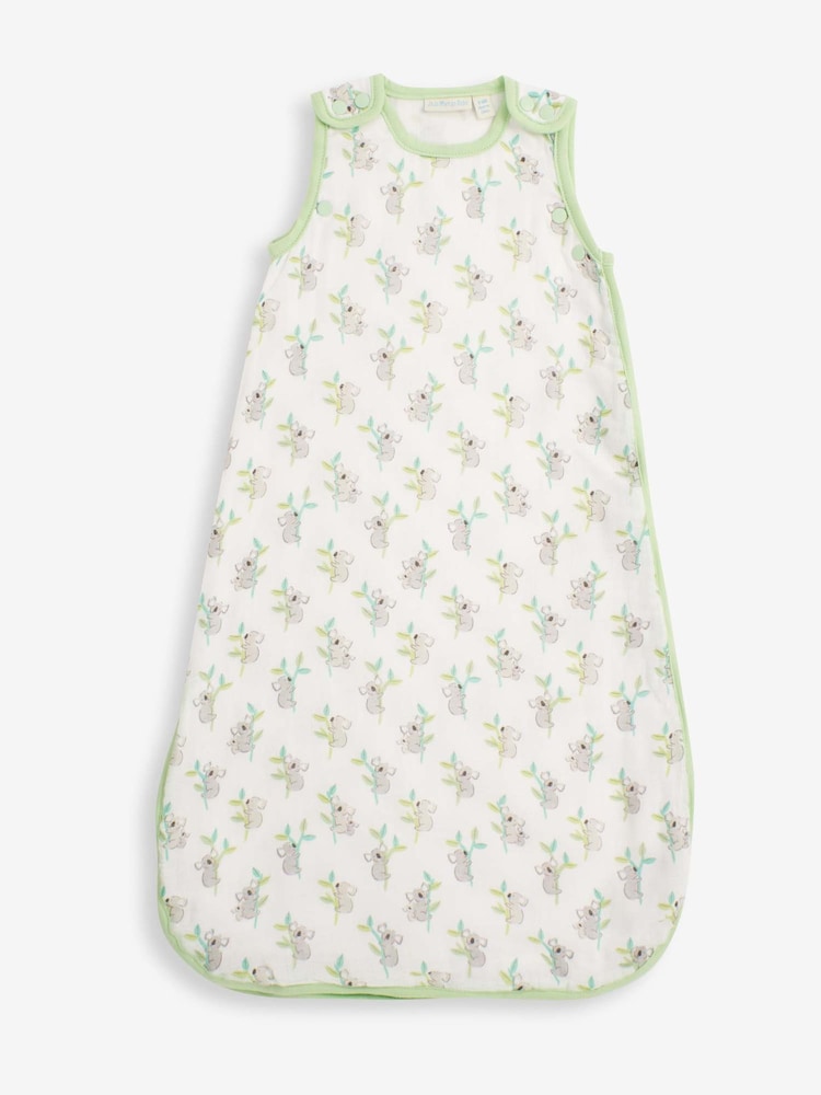 JoJo Maman Bébé White Koala 1 Tog Baby Muslin Sleeping Bag - Image 2 of 3