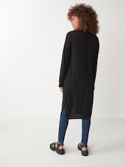 črna - Pletena pletena jopa Soft Touch Longline - Slika 2 iz 5