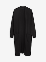 črna - Pletena pletena jopa Soft Touch Longline - Slika 5 iz 5