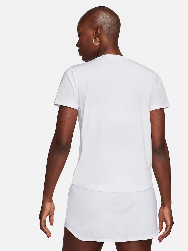 Nike White One Classic Dri-FIT Short Sleeve Top - Image 2 of 5