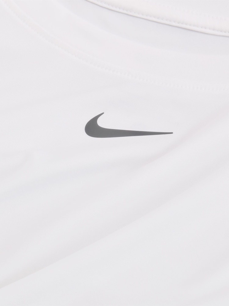Nike White One Classic Dri-FIT Short Sleeve Top - Image 5 of 5