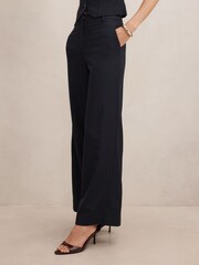 Forever New Blue Paloma Pinstripe Wide Leg Trousers - Image 3 of 5