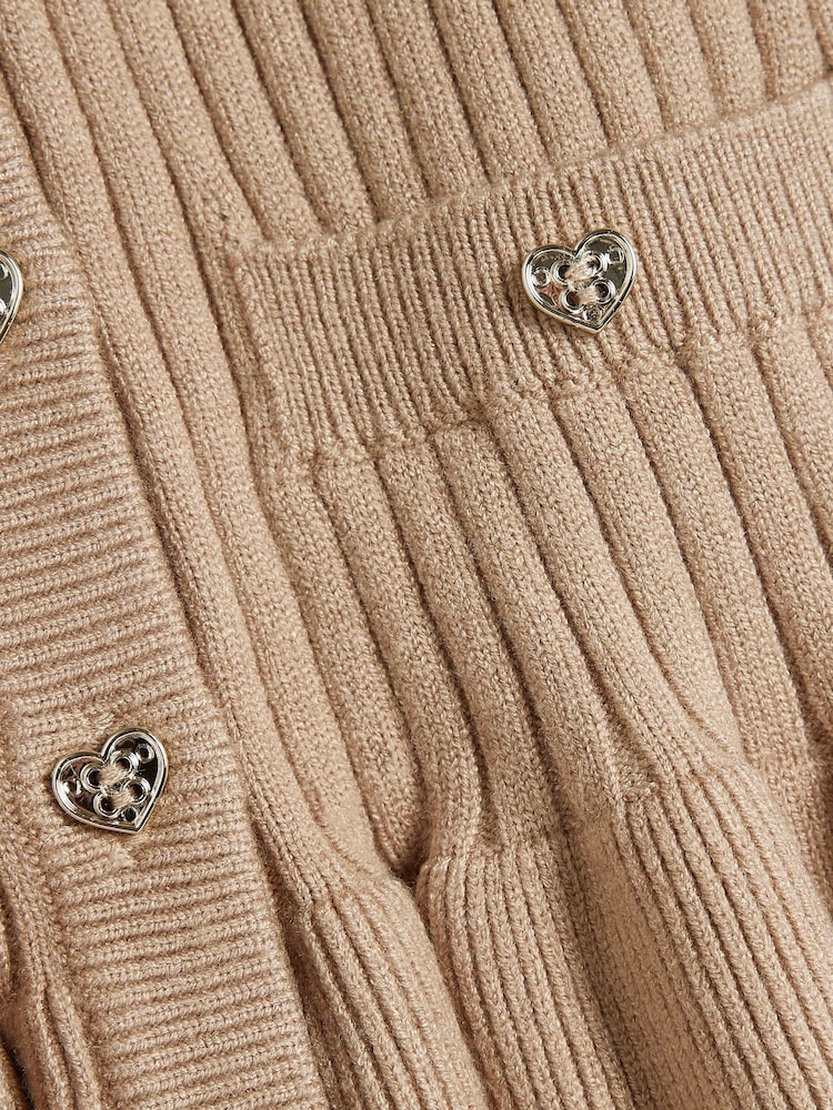 River Island Brown Leopard Collar Cardigan & Flared Leggings Set - Image 5 of 5