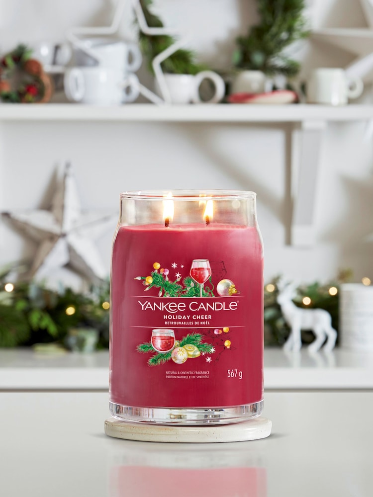 Yankee Candle Red Signature Large Jar Holiday Cheer Scented Candle - Image 1 of 4