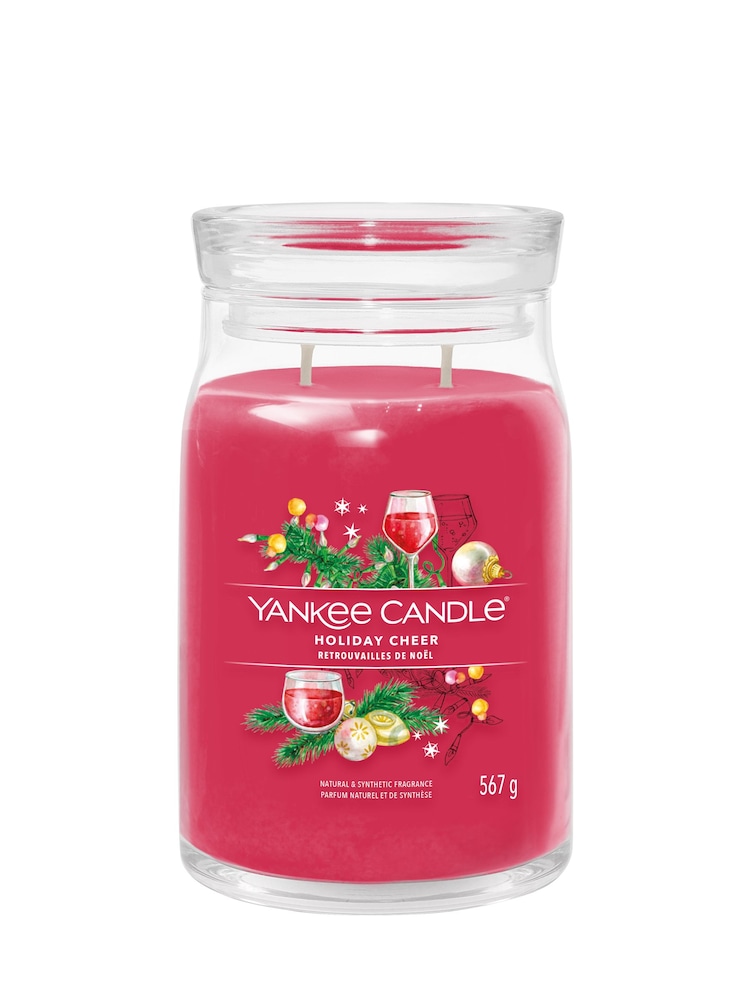 Yankee Candle Red Signature Large Jar Holiday Cheer Scented Candle - Image 2 of 4