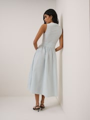 Nobodys Child Blue Gingham Sleeveless Starlight Midi Dress - Image 3 of 5