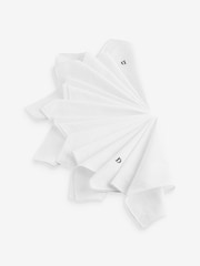 White 100% Cotton Handkerchiefs 5 Pack - Image 3 of 3