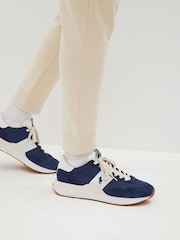 Polo Ralph Lauren Navy Suede & Nylon Train 89 Trainers - Image 1 of 7