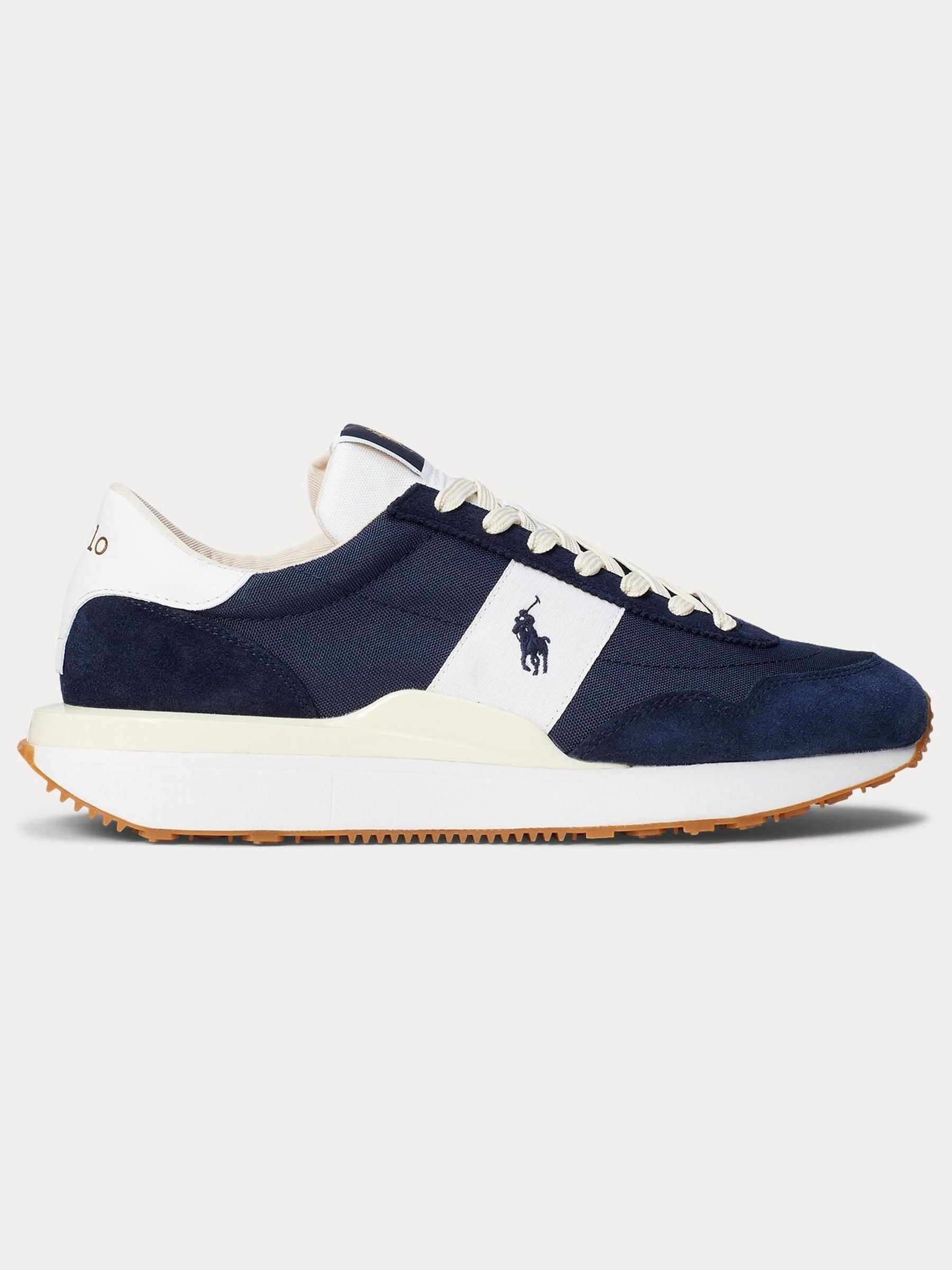 Buy Polo Ralph Lauren Train 89 Suede Mix Trainer from Next Luxembourg