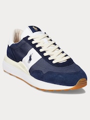 Polo Ralph Lauren Navy Suede & Nylon Train 89 Trainers - Image 4 of 7
