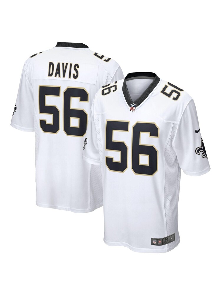 Nike White NFL New Orleans Saints Game Road Jersey - Demario Davis Youth - Image 1 of 3