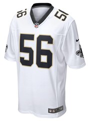 Nike White NFL New Orleans Saints Game Road Jersey - Demario Davis Youth - Image 2 of 3