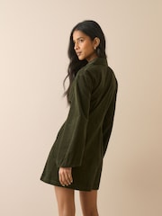 Nobodys Child Green Montego Cord Mini Dress - Image 3 of 5