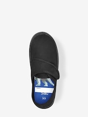 Black Standard Fit (F) Plimsolls School Shoes - Image 5 of 7