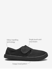 Black Standard Fit (F) Plimsolls School Shoes - Image 7 of 7