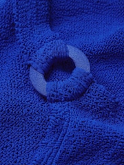 Hunza G Blue Domino Swimsuit With Fabric Covered Hoops - Image 4 of 4