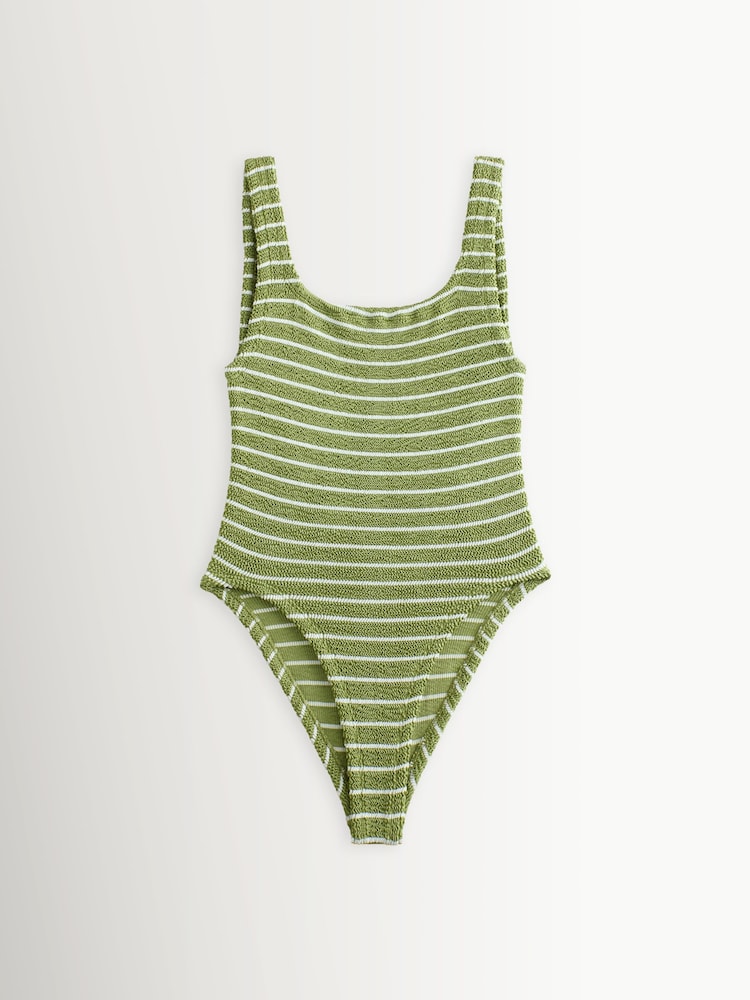Hunza G Green Square Neck Swimsuit - Image 1 of 1 Hunza G Green Square Neck Swimsuit - Image 1 of 1
