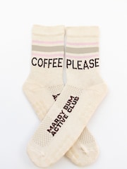 Mardy Bum Active Club Cream Grip Socks - Image 1 of 3