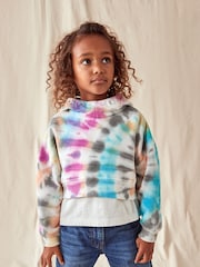 Multi Tie Dye Cropped Hoodie (3-16yrs) - Image 1 of 7