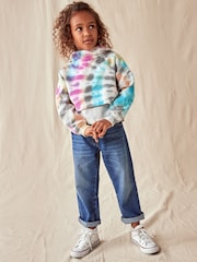 Multi Tie Dye Cropped Hoodie (3-16yrs) - Image 2 of 7
