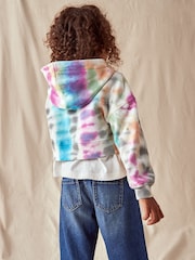 Multi Tie Dye Cropped Hoodie (3-16yrs) - Image 3 of 7