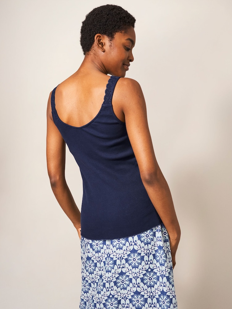 White Stuff Blue 100% Cotton Seabreeze Vest - Image 2 of 5