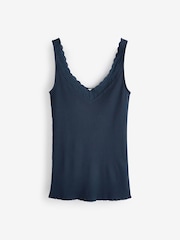 White Stuff Blue 100% Cotton Seabreeze Vest - Image 5 of 5
